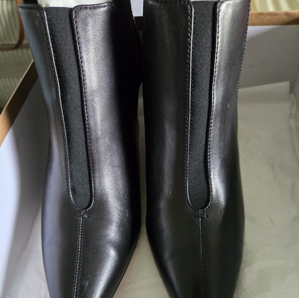 Christian Louboutin Black and Red Ankle Booties